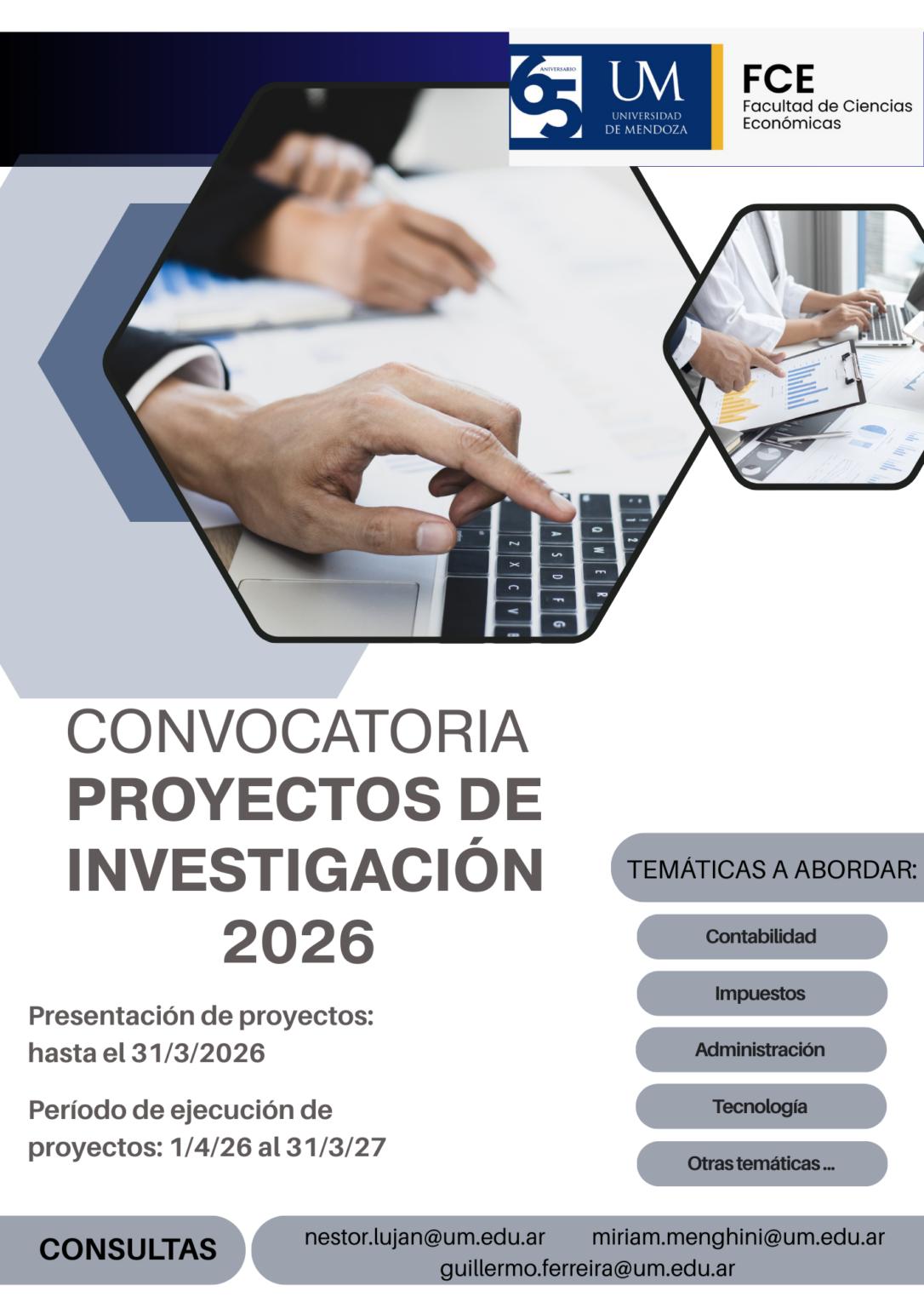 La FCE UM abre la Convocatoria a Proyectos de Investigación de Cátedra ...