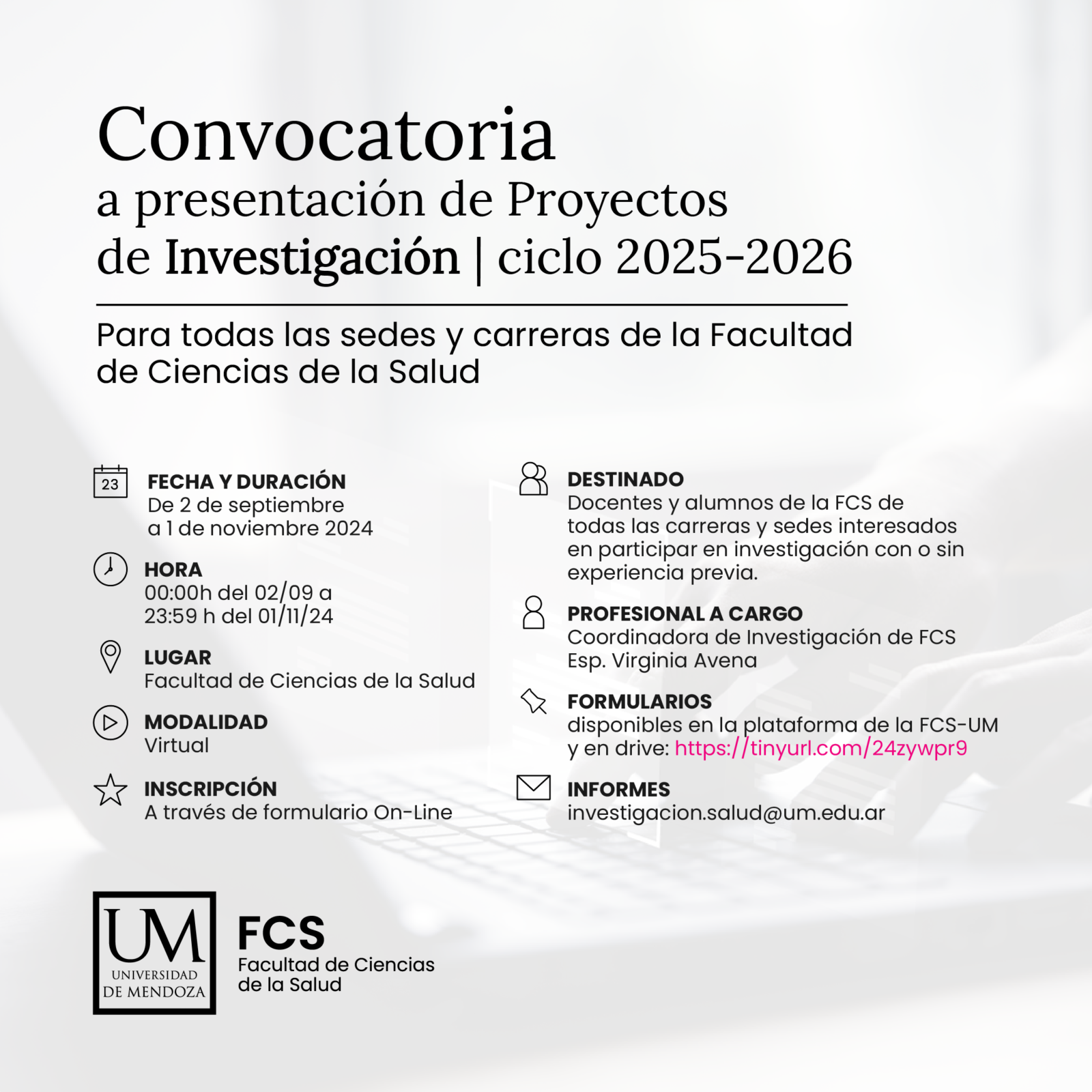 FCS - Convocatoria abierta para proyectos de Investigación Ciclo 2025/ ...