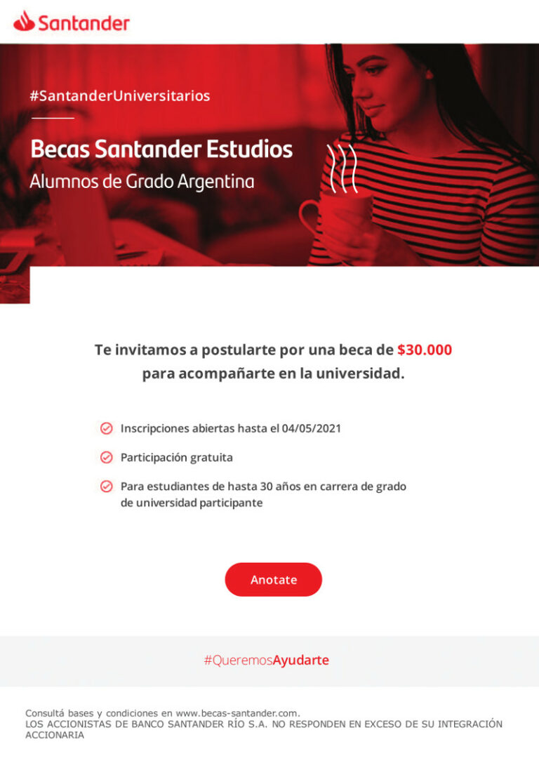 Becas Santander Estudios – Universidad de Mendoza